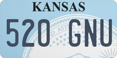 KS license plate 520GNU