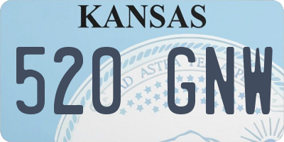 KS license plate 520GNW
