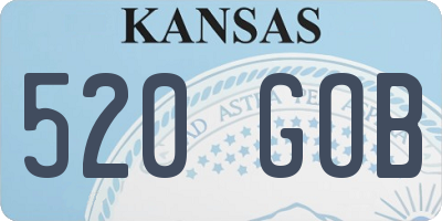 KS license plate 520GOB