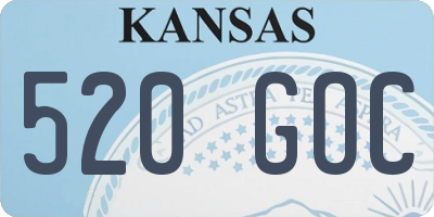 KS license plate 520GOC