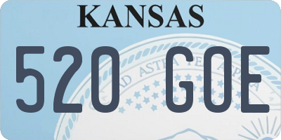 KS license plate 520GOE