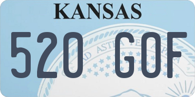 KS license plate 520GOF