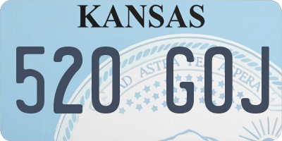 KS license plate 520GOJ
