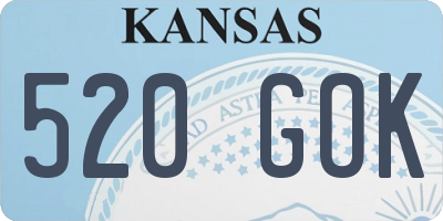 KS license plate 520GOK