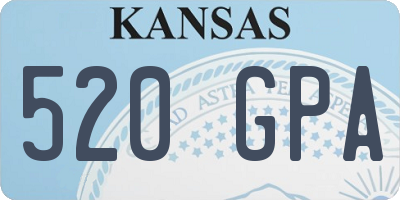 KS license plate 520GPA