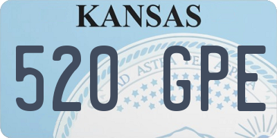 KS license plate 520GPE