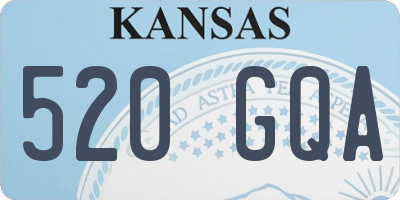 KS license plate 520GQA