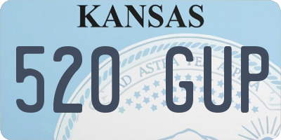 KS license plate 520GUP