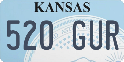 KS license plate 520GUR