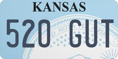 KS license plate 520GUT