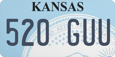 KS license plate 520GUU