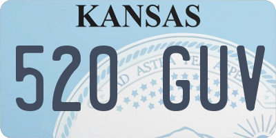 KS license plate 520GUV
