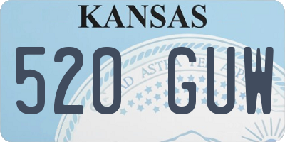 KS license plate 520GUW
