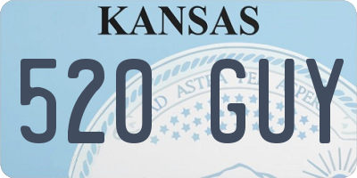 KS license plate 520GUY