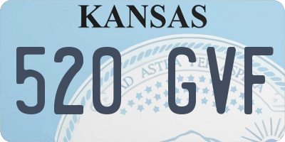 KS license plate 520GVF