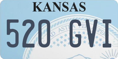 KS license plate 520GVI