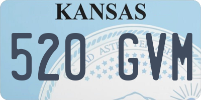 KS license plate 520GVM