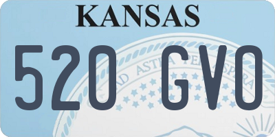 KS license plate 520GVO