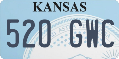 KS license plate 520GWC