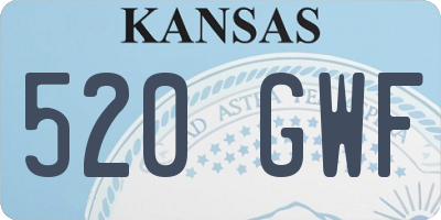 KS license plate 520GWF