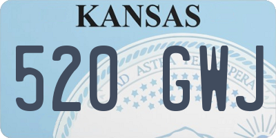 KS license plate 520GWJ