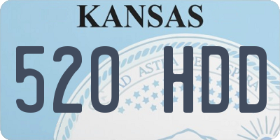 KS license plate 520HDD