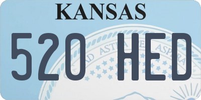 KS license plate 520HED