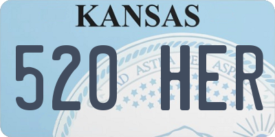 KS license plate 520HER