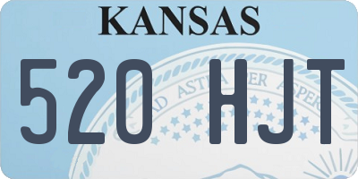 KS license plate 520HJT