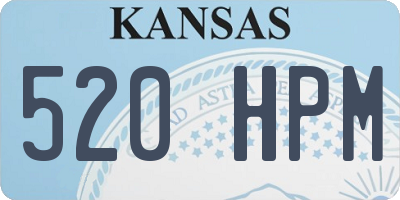 KS license plate 520HPM