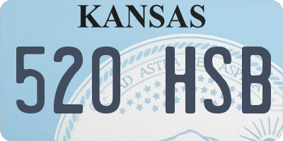 KS license plate 520HSB