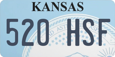 KS license plate 520HSF