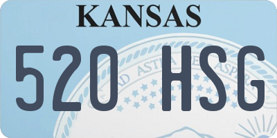 KS license plate 520HSG