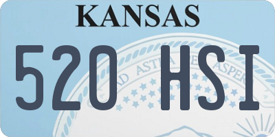 KS license plate 520HSI