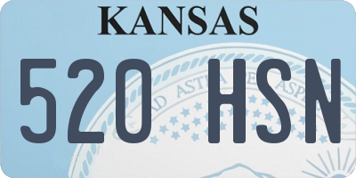 KS license plate 520HSN