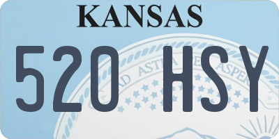 KS license plate 520HSY