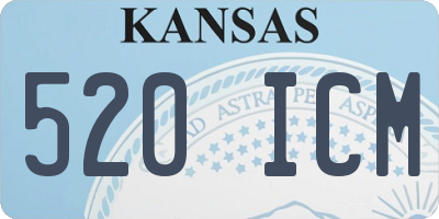 KS license plate 520ICM