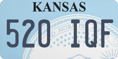 KS license plate 520IQF