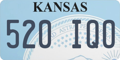 KS license plate 520IQO