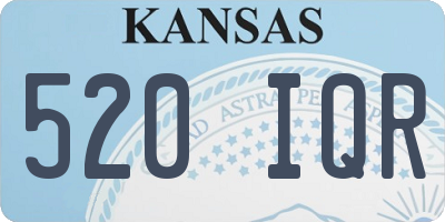 KS license plate 520IQR