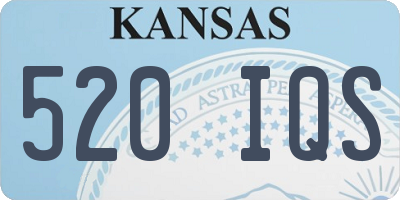 KS license plate 520IQS