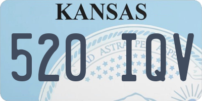 KS license plate 520IQV