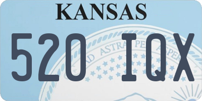 KS license plate 520IQX