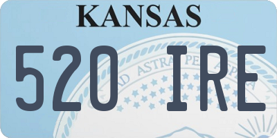 KS license plate 520IRE