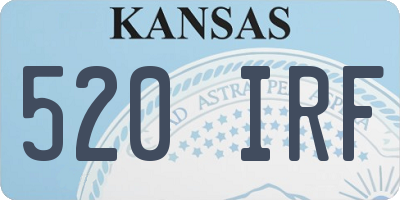 KS license plate 520IRF