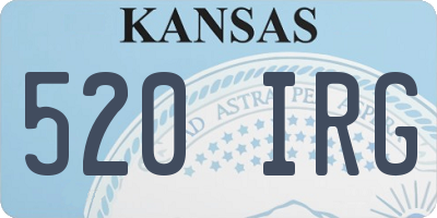 KS license plate 520IRG