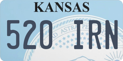 KS license plate 520IRN