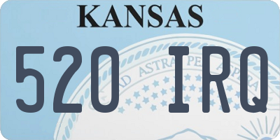 KS license plate 520IRQ