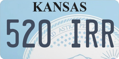 KS license plate 520IRR