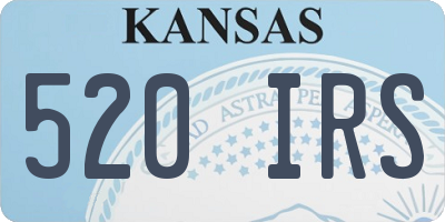 KS license plate 520IRS